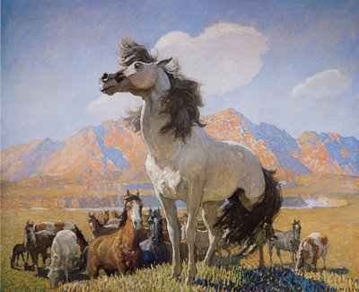 Volto fumoso da Newell Convers Wyeth